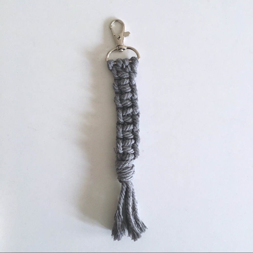 Square Macrame Keychain